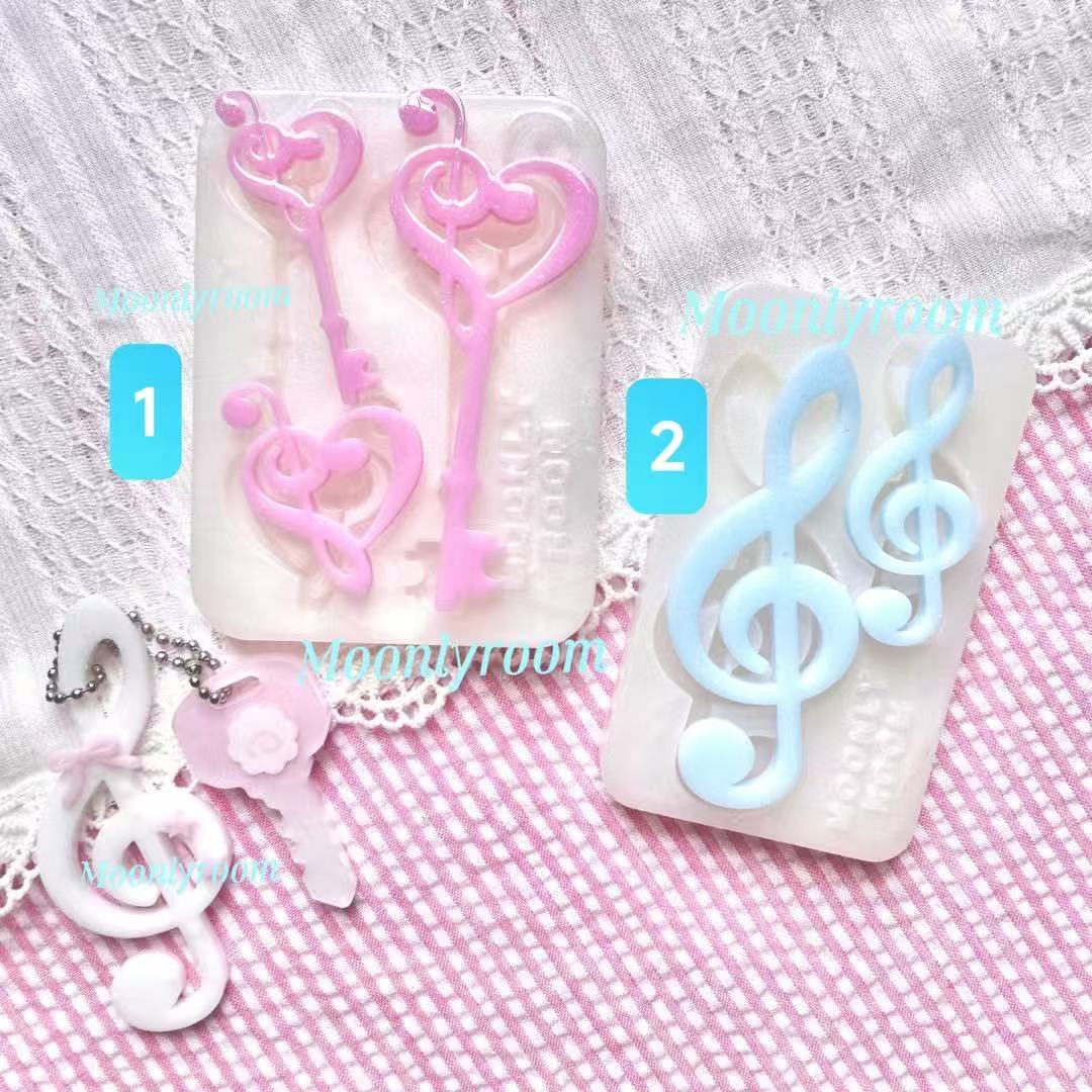 Resin Art Guide - Accesorios para notas musicales, molde de