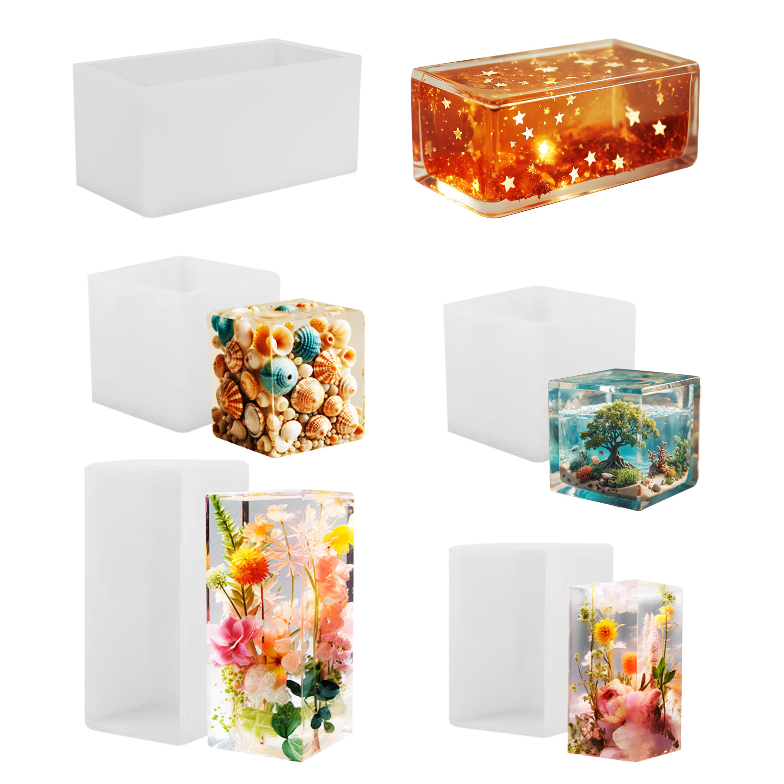 Resin Art Guide - Molde de silicona para resina epoxi,