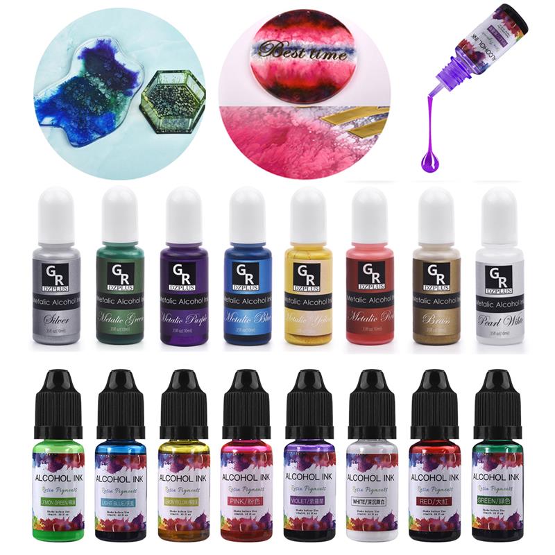 Resin Pigment Alcohol Ink - 10ml/15ml tinta artística pigmentos de resina
