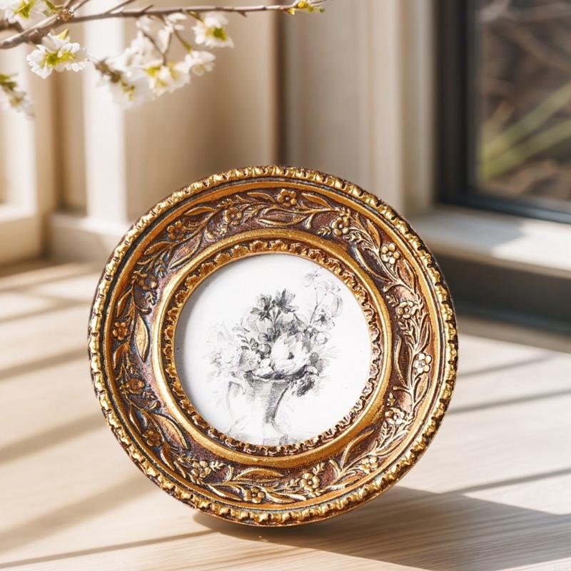 Marco fotos redondo bronce ant - Resin Art For Photo Frame reseña y precio