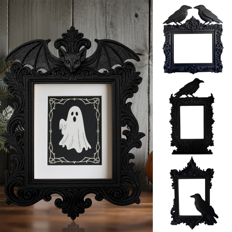Decoraciones HaLLoween Crow Ba - Resin Art For Photo Frame reseña y precio