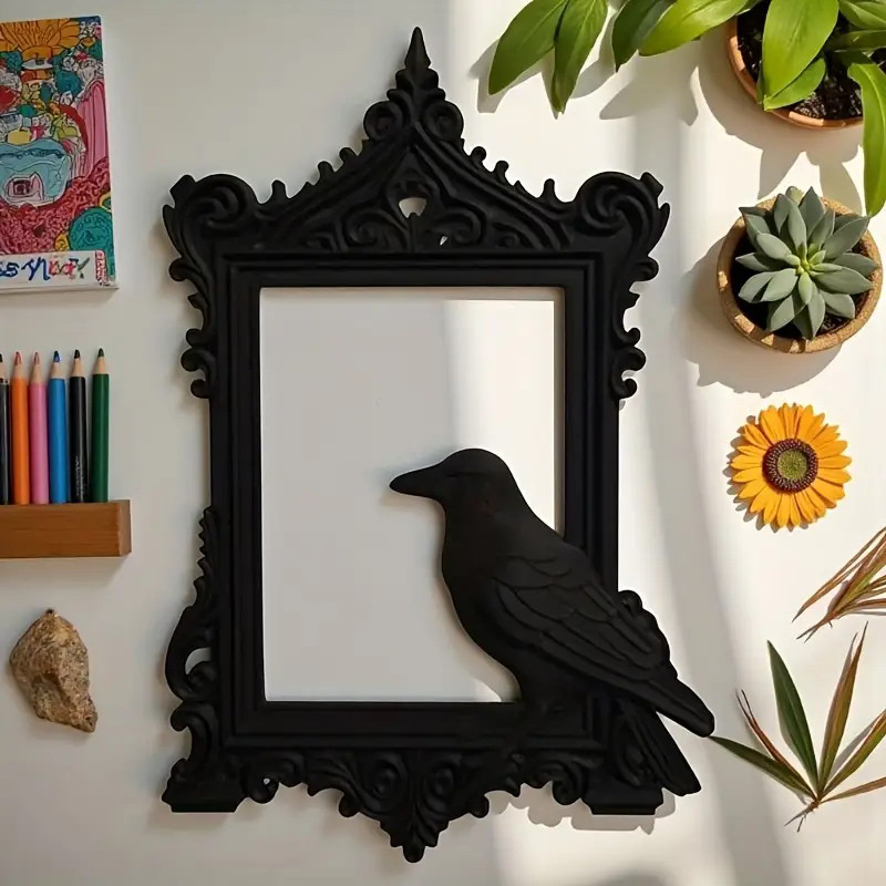 Decoraciones HaLLoween Crow Ba - Resin Art For Photo Frame reseña y precio