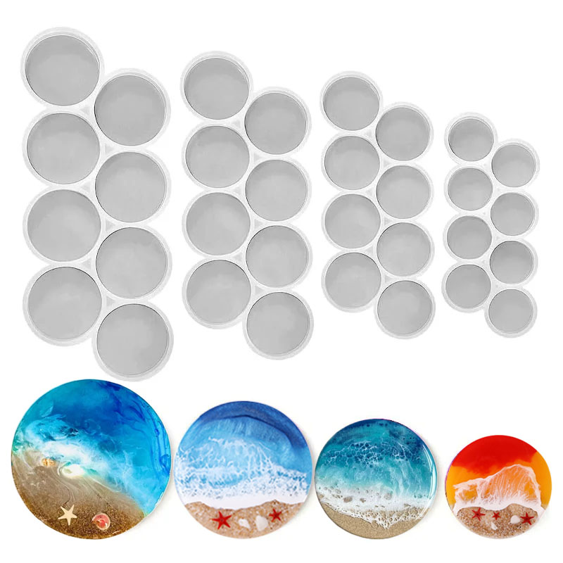 Molde redondo de silicona con  - Resin Art Guide reseña y precio