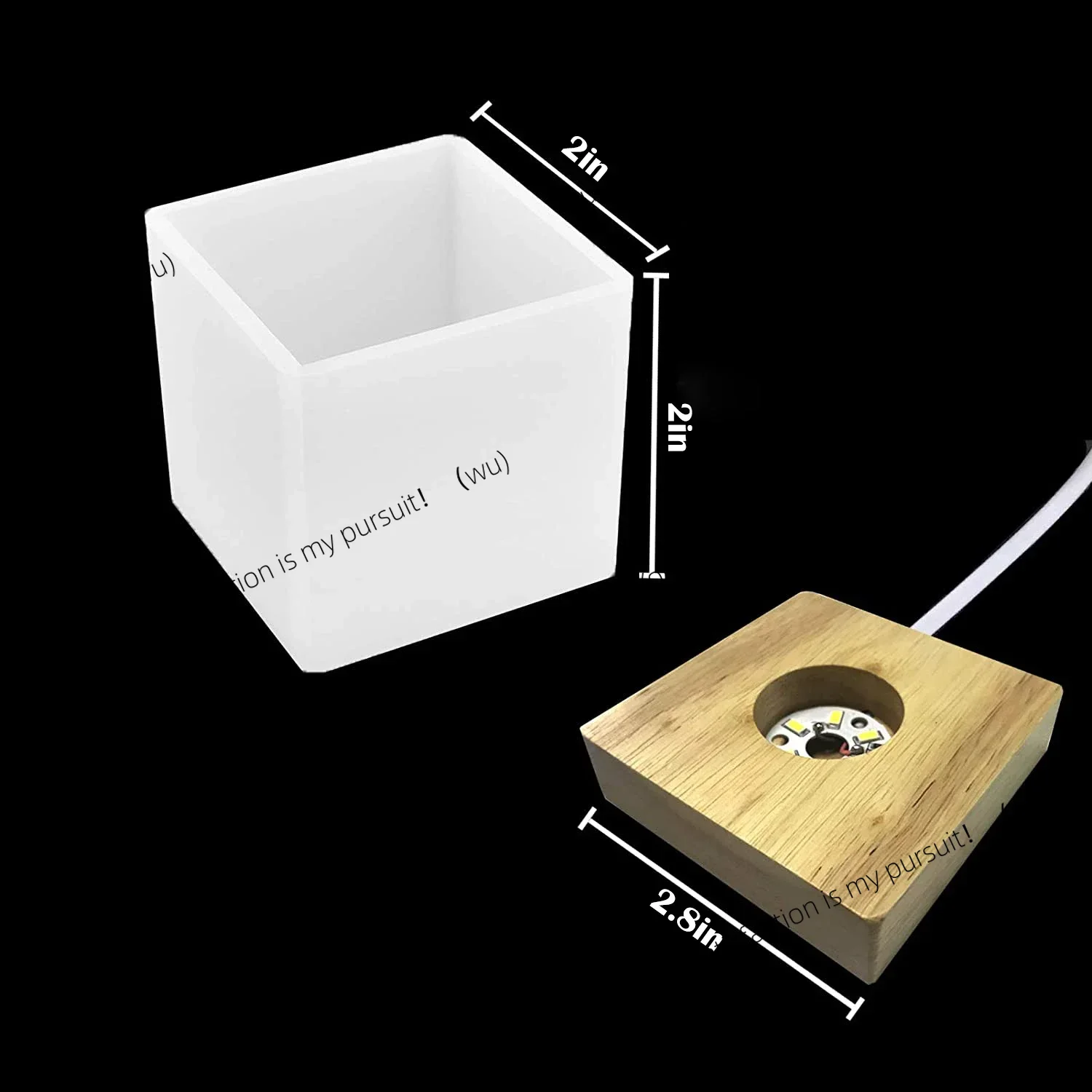 Molde de resina de luz cuadrad - Resin Art With Wood reseña y precio