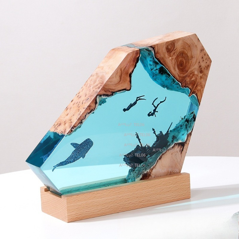 Lámpara de Noche de Resina y M - Resin Art With Wood reseña y precio