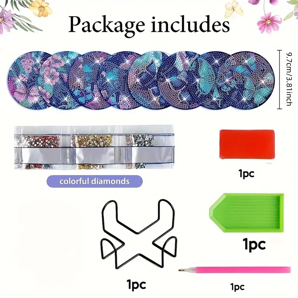 8 Posavasos de Arte de Diamant - Resin Art For Beginners reseña y precio