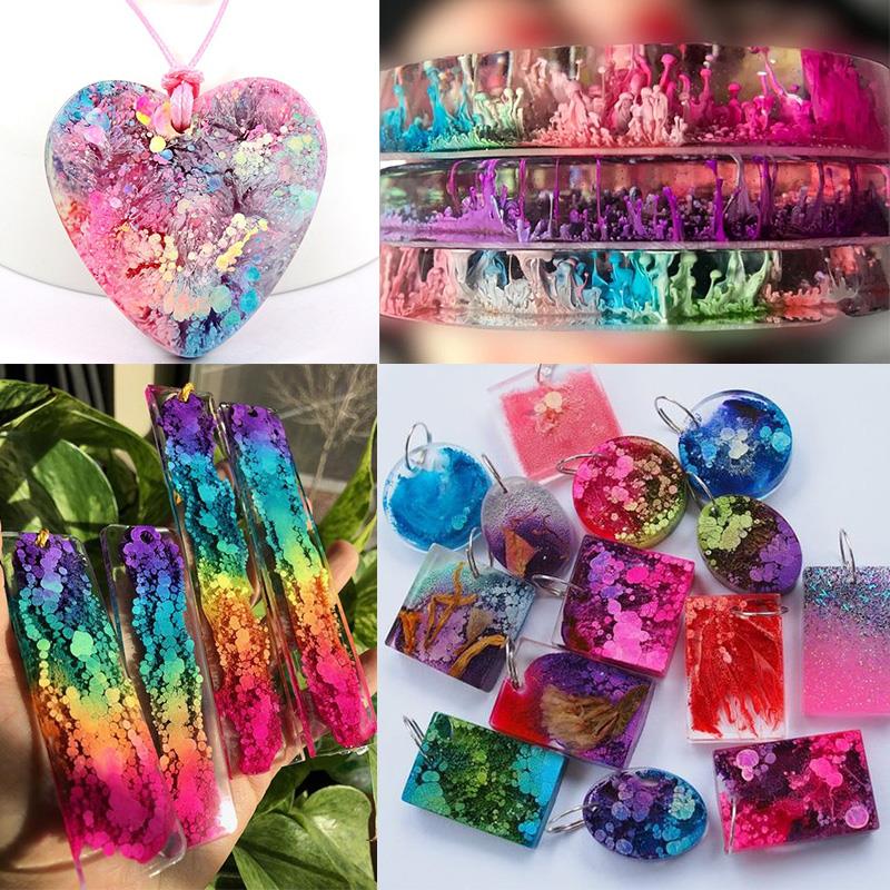 24 colores, 10ml, tinta artíst - Resin Pigment Alcohol Ink reseña y precio